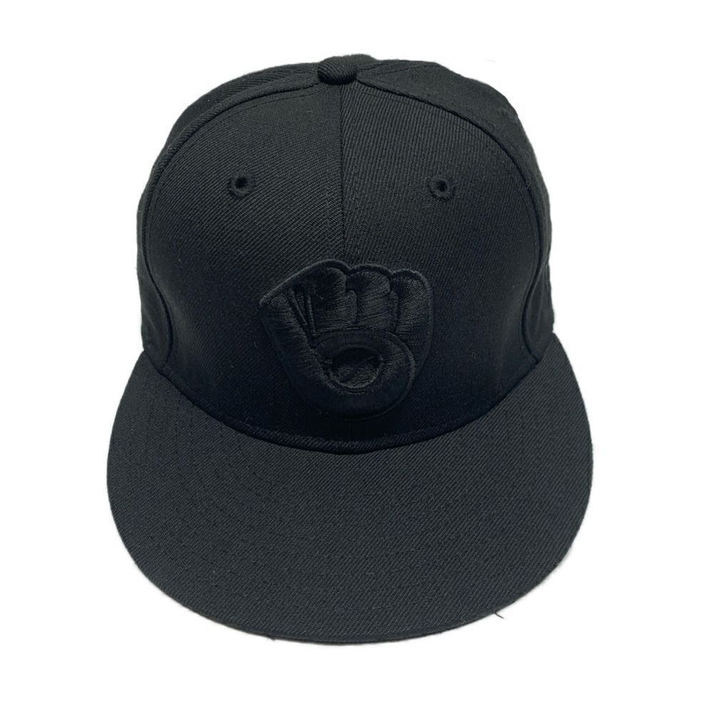 NEW ERA BREWERS BASIC BLACKOUT 59FIFTY - Picture 4 of 14